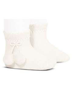 25044 303 CAVA  SHORT SOCKS WITH POMPOMS BRAND CONDOR