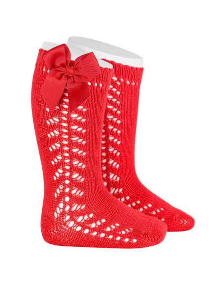 25992 RED HIGH SOCKS WITH BOW BRAND CONDOR