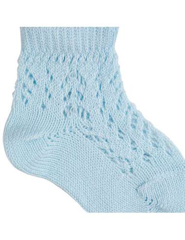 25184 LIGHT BLUE OPENWORK ANCLE SOCKS BRAND CONDOR