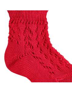 25184 RED OPENWORK ANCLE SOCKS BRAND CONDOR 2
