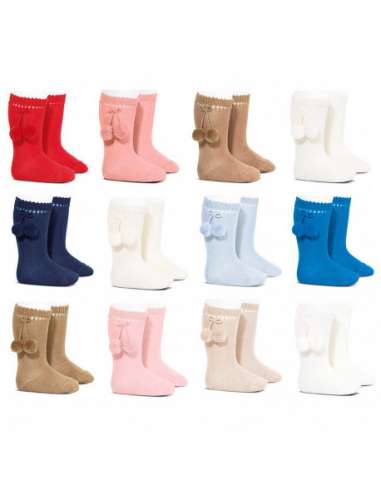 25042 NATA HIGH SOCKS WITH POMPOMS BRAND CONDOR