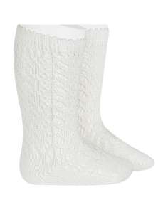 25182 202 NATA PERLE OPENWORK KNEE HIGH SOCKS BRAND CONDOR
