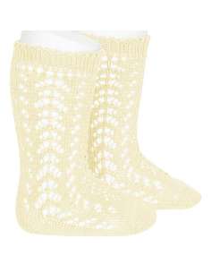 25182 610 MANTEQUILLA PERLE OPENWORK KNEE HIGH SOCKS BRAND CONDOR