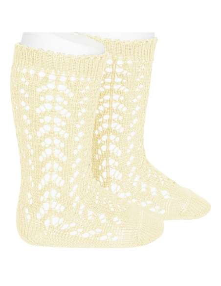 25182 610 MANTEQUILLA PERLE OPENWORK KNEE HIGH SOCKS BRAND CONDOR