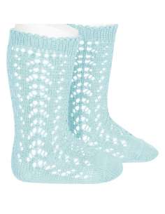 25182 725 AGUAMARINA PERLE OPENWORK KNEE HIGH SOCKS BRAND CONDOR