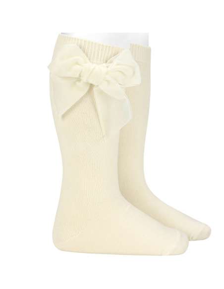 24892 303 CAVA SIDE VELVET BOW KNEE HIGH SOCKS BRAND CONDOR