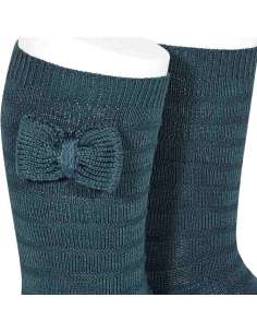 24972 424 PETROLEO TEXTURED TALL SOCKS WITH BOW BRAND CONDOR 2