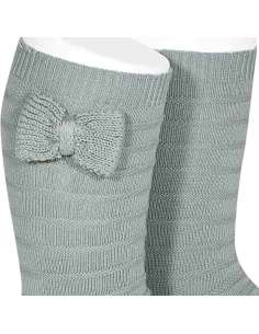 24972 756 VERDE SECO TEXTURED TALL SOCKS WITH BOW BRAND CONDOR 2