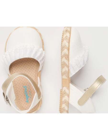 ESPARDEÑA DE LONA CON RIZO ANGELITOS 951 BLANCO