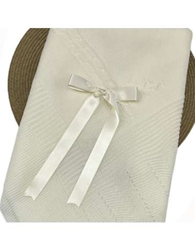Toquilla bebé blanca 100% hilo Dralón | Marca Alma - Mayorista