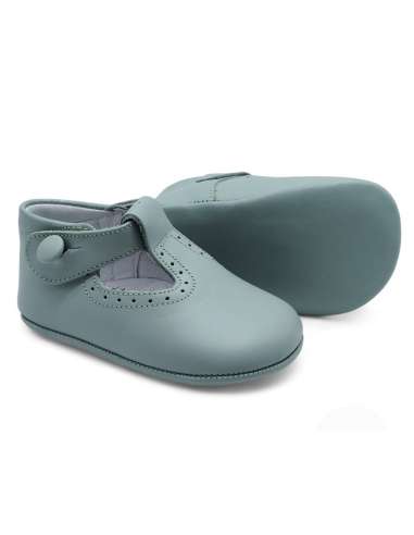 zapato de canastilla de piel por mayor