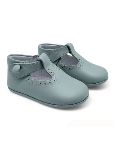 zapato de canastilla de piel por mayor
