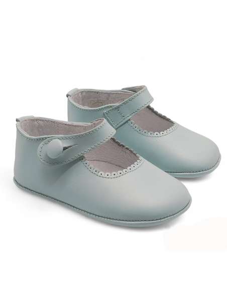 zapato de canastilla de piel por mayor