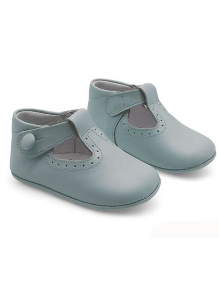 zapato de canastilla de piel por mayor