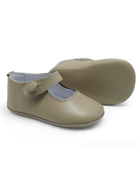 zapato de canastilla de piel por mayor