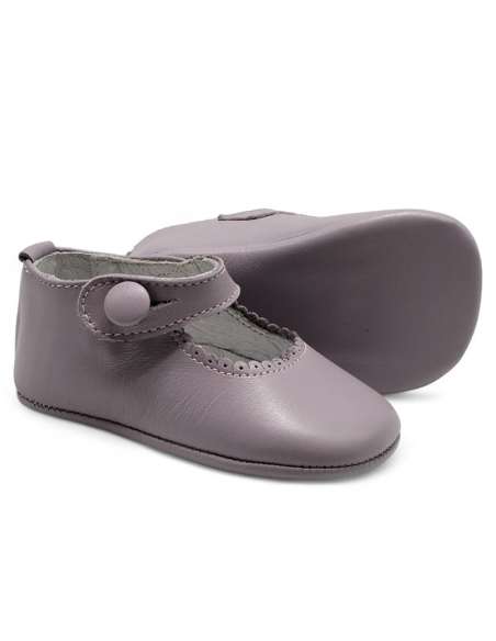 zapato de canastilla de piel por mayor