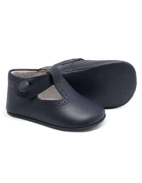 zapato de canastilla de piel por mayor