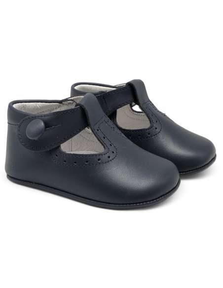 zapato de canastilla de piel por mayor