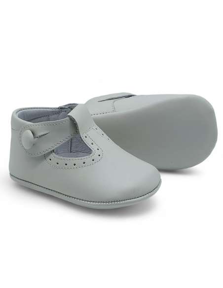 zapato de canastilla de piel por mayor