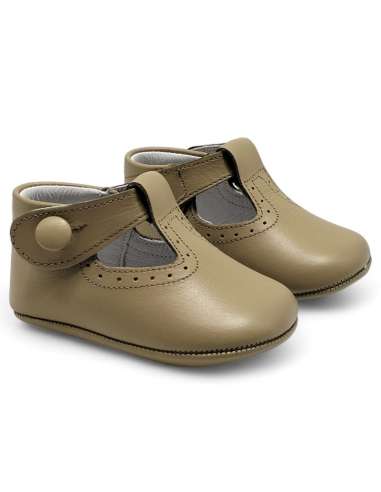 zapato de canastilla de piel por mayor