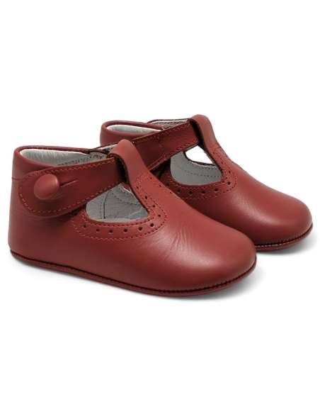 zapato de canastilla de piel por mayor
