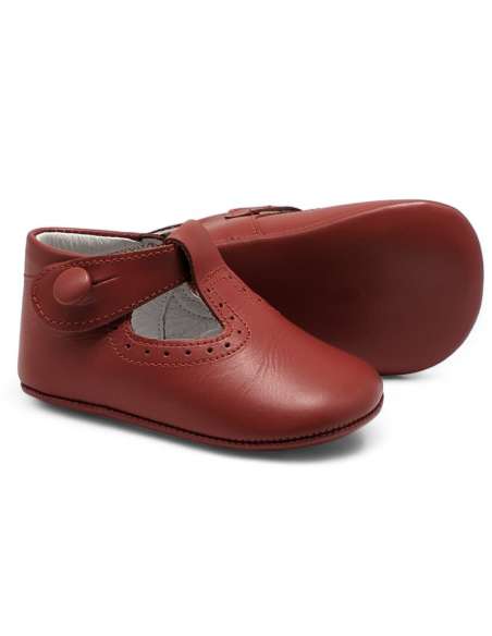 zapato de canastilla de piel por mayor