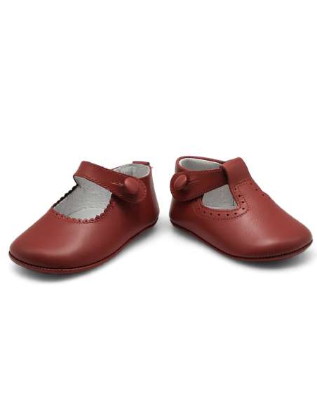 zapato de canastilla de piel por mayor