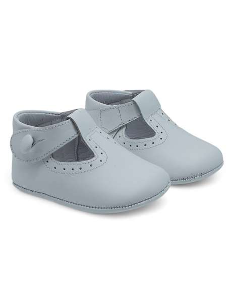 zapato de canastilla de piel por mayor