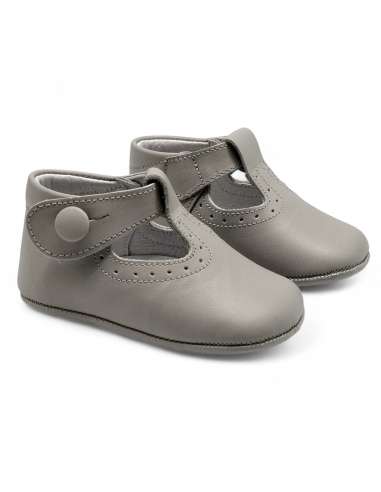 zapato de canastilla de piel por mayor