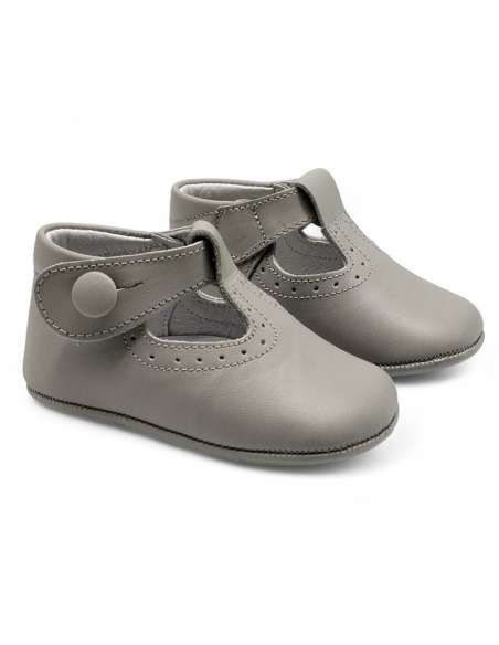 zapato de canastilla de piel por mayor