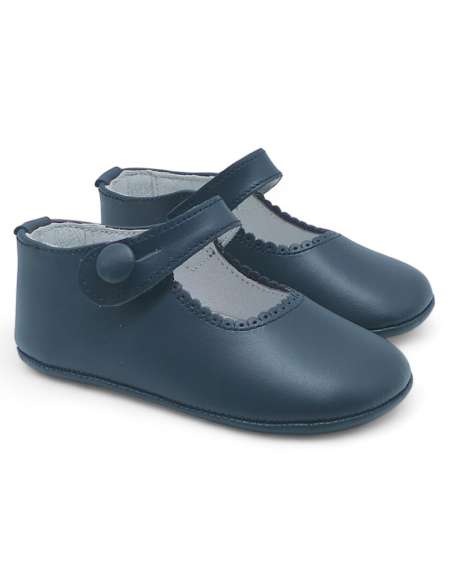 zapato de canastilla de piel por mayor