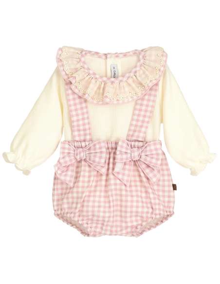 Wholesale Calamaro 2025 Baby Set Ref 11178 in Pink – Two‑Bow Brief