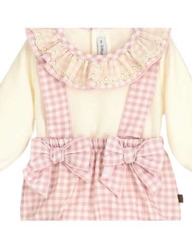 Wholesale Calamaro 2025 Baby Set Ref 11178 in Pink – Two‑Bow Brief
