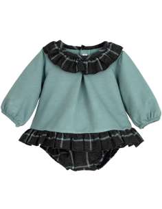 Jesusito verde con braguita 22100 | Moda infantil al por mayor