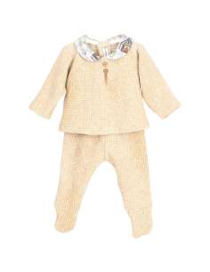 Conjunto Polaina Crema para Bebé Mistral 100% Algodón | Calamaro Invierno 2025 - Mayorista