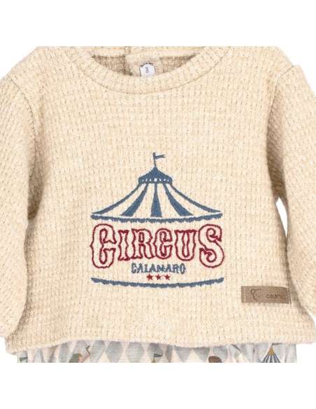 Baby Bloomer Set Cream “Mistral” 100% Cotton | Calamaro Winter 2025 - Wholesale