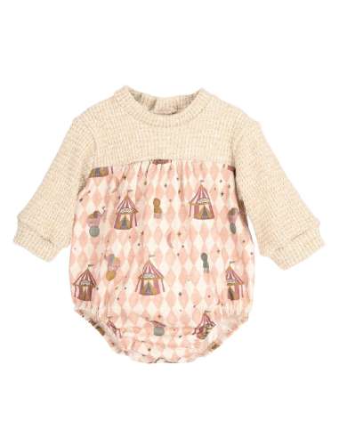 Mistral Pink Onesie Winter 2025 | Calamaro Baby organic cotton