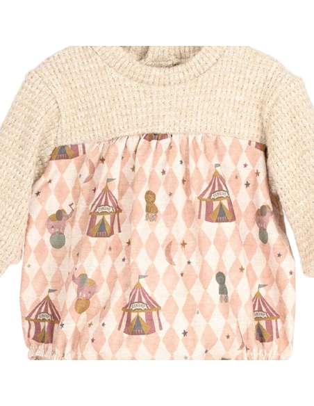 Mistral Pink Onesie Winter 2025 | Calamaro Baby organic cotton