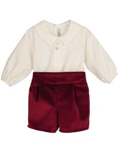 baby jesusito with pants set excellentt jaloque, wholesale babywear, Calamaro Winter 2025 collection, Spanish baby clothing whol