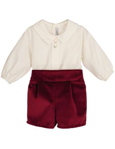 baby jesusito with pants set excellentt jaloque, wholesale babywear, Calamaro Winter 2025 collection, Spanish baby clothing whol