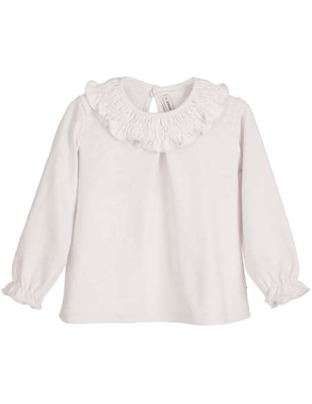 jesusito con blusa blanco titan gom 100% algodón, moda infantil al por mayor, colección invierno 2025 Calamaro, ropa bebé mayori