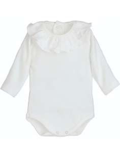 Body Blanco Titán Elas, Invierno 2025 de Dulce de Fresa. Moda infantil española al por mayor con envío internacional para boutiq