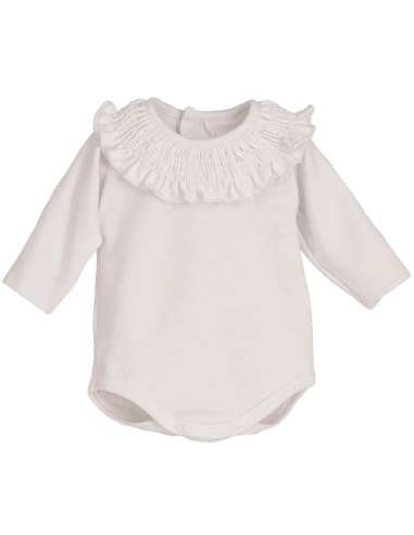 Body Blanco Titán Gom, Invierno 2025 de Calamaro. Moda infantil española al por mayor con envío internacional para boutiques exc