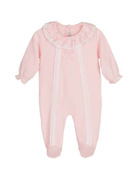 Gregal Pink Baby Romper 100% Cotton | Calamaro Winter 2025