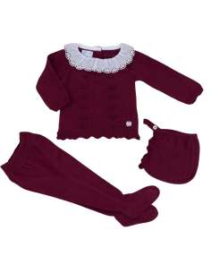 Conjunto bebé Aramis color ciruela Dulce de Fresa — Invierno 2025 | Mayorista