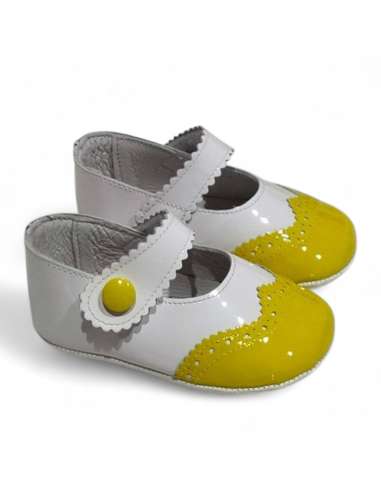Lemon Patent Leather Baby Shoe – Two-Tone | Wholesale Worldwide