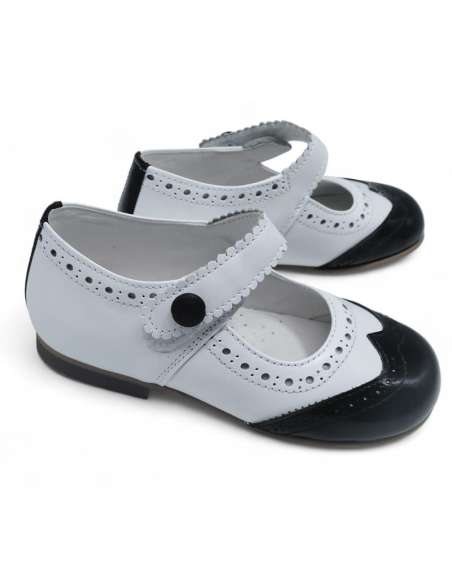Black Patent Leather Mary Jane | Two-Tone Custom Shoe Made in Spain