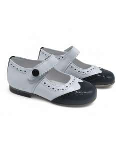 Mary Jane negro en charol bicolor | Zapato personalizable Made in Spain 2