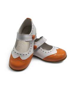 Mary Jane Naranja Charol Bicolor – Calzado Artesanal Made in Spain