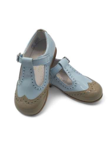 Mary Jane Marrón Charol Bicolor – Calzado Artesanal Made in Spain
